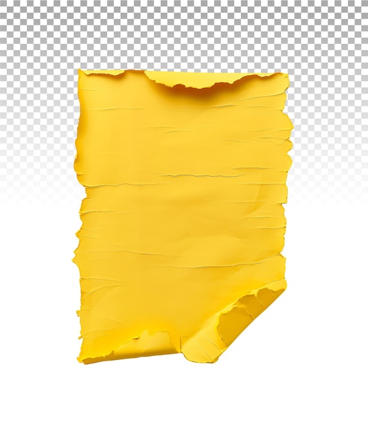 Transparent Cutout of Golden Yellow Paper Tear