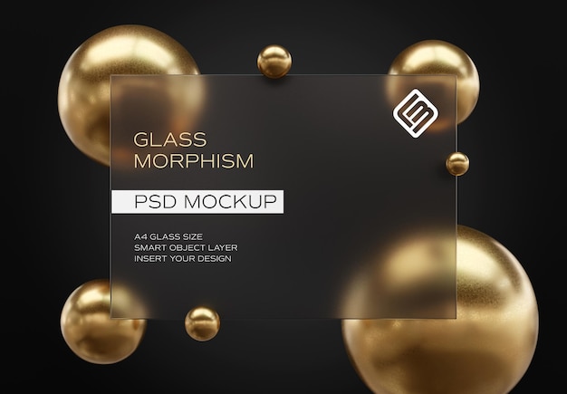 Transparent Frosted Glass Morphism Mockup