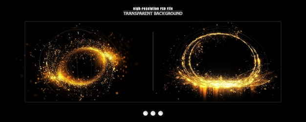 Transparent golden particles glowing bokeh circles abstract gold luxury background