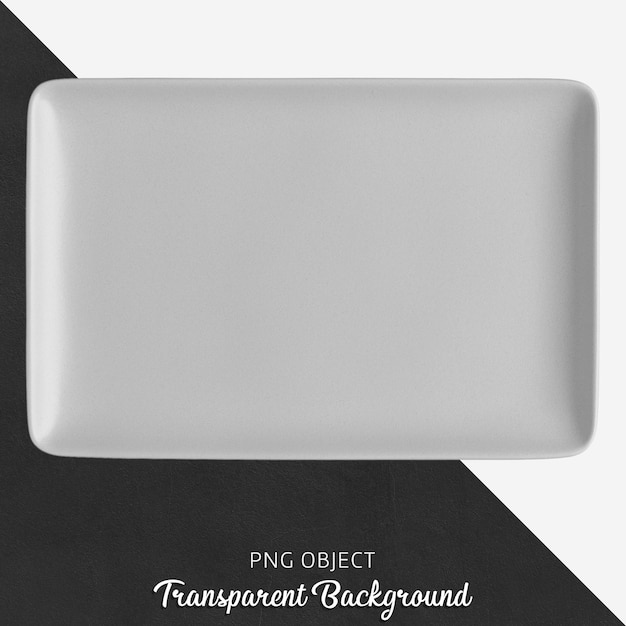 Transparent gray ceramic or porcelain rectangle plate