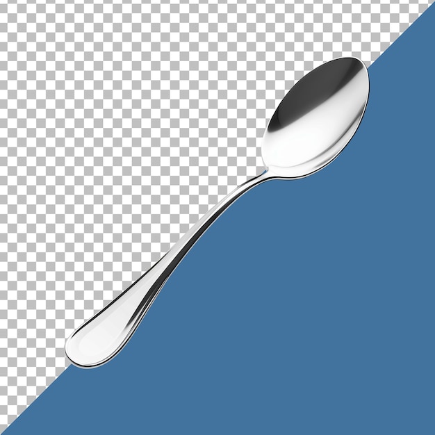 PSD transparent image of a metal spoon