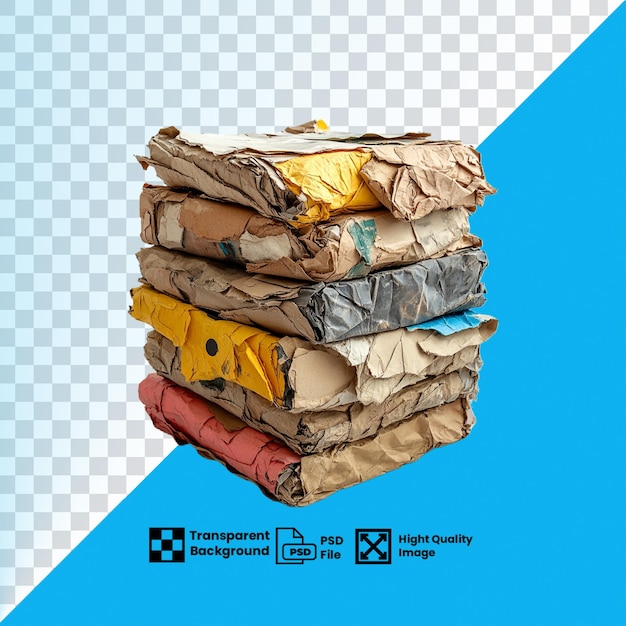 Transparent image of pile of paper in HD quality