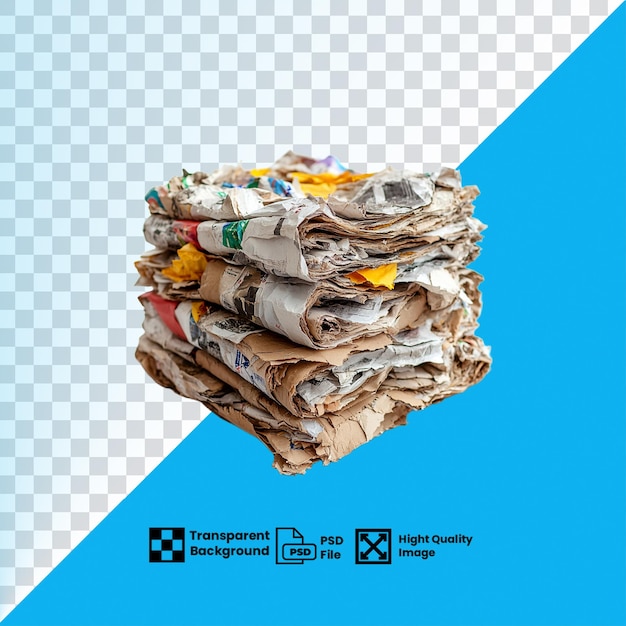 Transparent image of pile of paper in HD quality