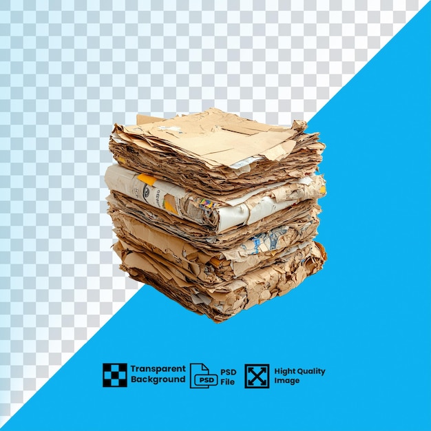 Transparent image of pile of paper in HD quality