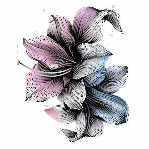 Transparent Intricate beautiful flower artwork