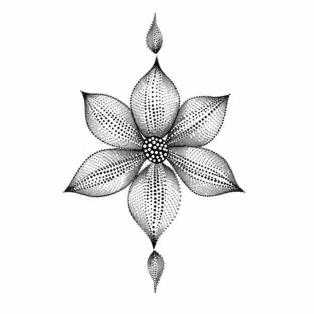 Transparent Intricate beautiful flower artwork