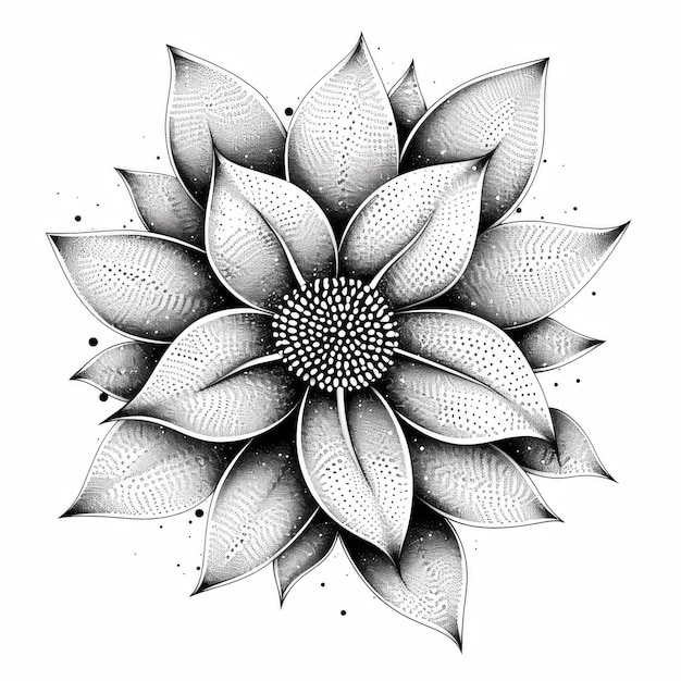 Transparent Intricate beautiful flower artwork