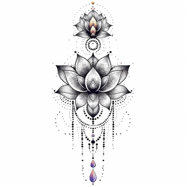 PSD transparent intricate beautiful flower artwork