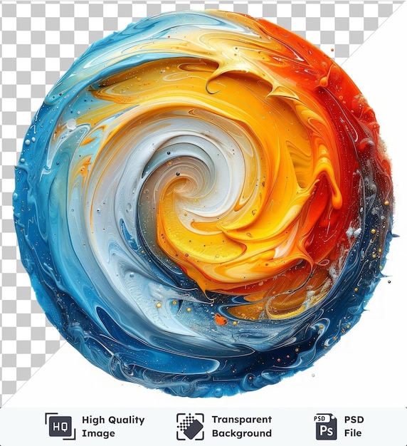 transparent object abstract oil swirls vector symbol viscous multicolored paint on a isolated background