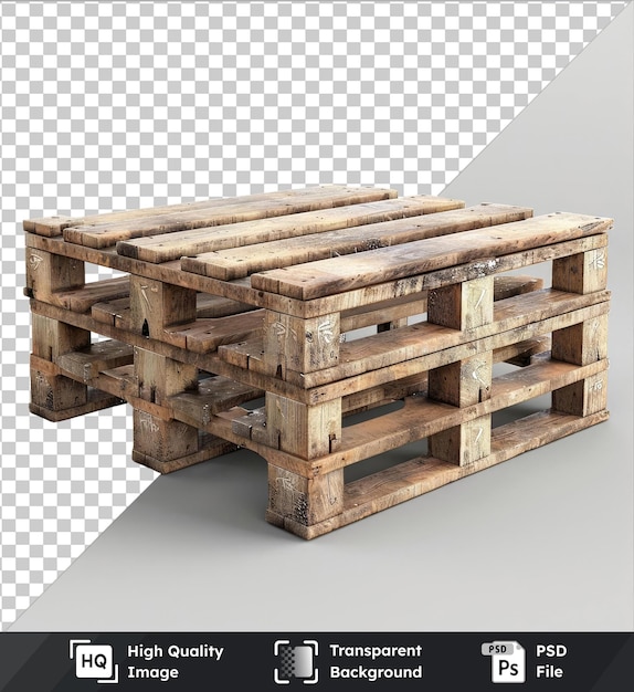 transparent object cardboard boxes mockup wooden pallet on a gray background