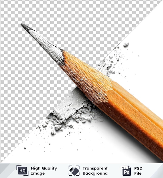 PSD transparent object chalk line isolated on transparent background with pencil and eraser