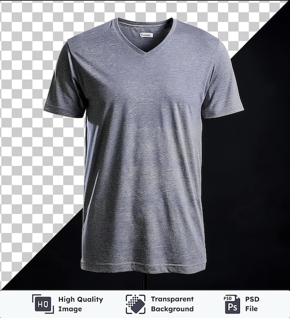 transparent object front view capture a premium t shirt grey cotton material fabric label size brand name brand name brand name brand name brand name brand