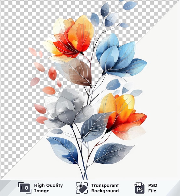 transparent object hand drawn watercolour floral leaves illustraticlipart flowers leaves flowers flowers a a a a a a a a