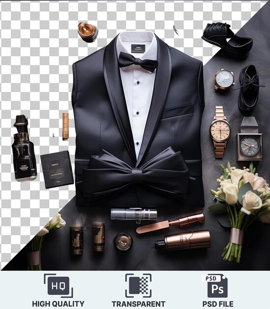 transparent object luxury men _ s formal wear set the black tuxedo