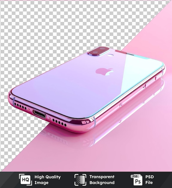 Transparent object smartphone mockup with different angles views in 3D rendering on a pink