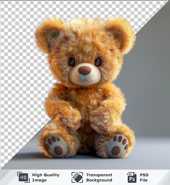 transparent object toy teddy isolated on a transparent background