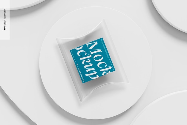 Transparent Pillow Shape Packaging Mockup