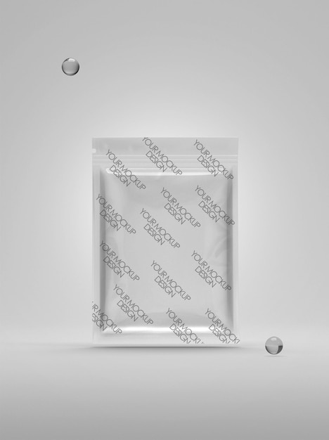 transparent plastic mockup