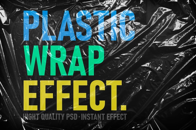 Transparent Plastic Wrap Effect Mockup