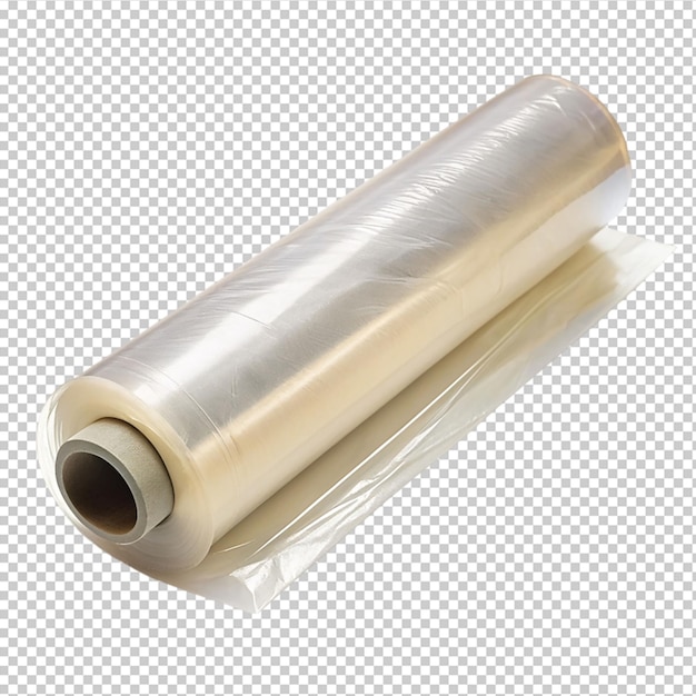 transparent plastic wrap on transparent background