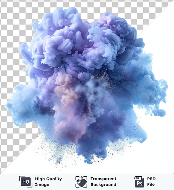 transparent premium psd picture abstract powder clouds vector symbol color puffs of smoke on a isolated background