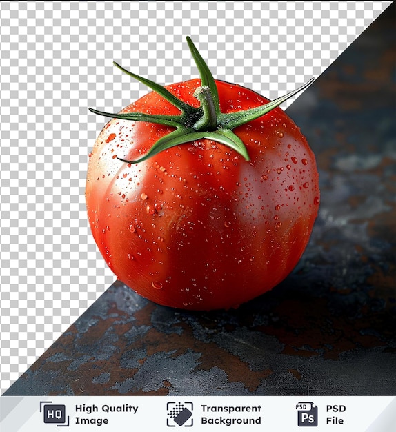 transparent premium psd picture tomato with copy space for text