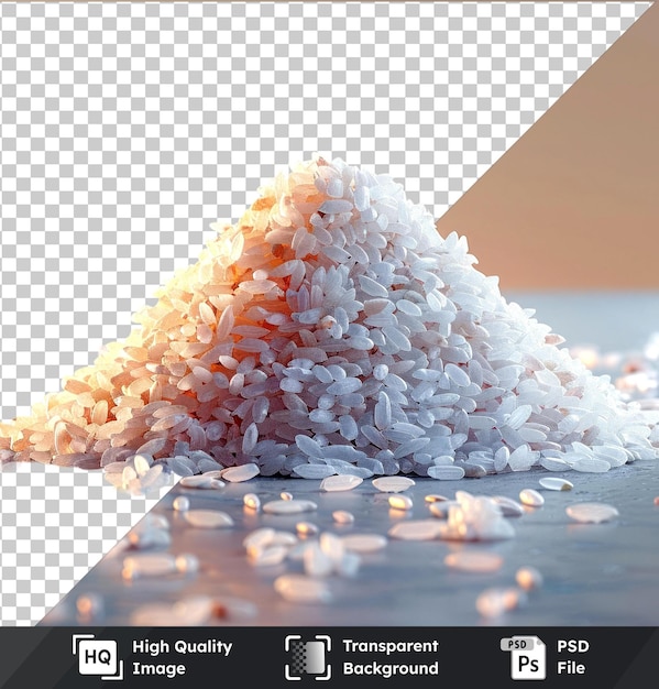 PSD transparent premium psd picture white rice pile png