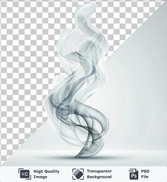 transparent psd picture abstract smoke curls vector symbol mystic grey smoke on a isolated background