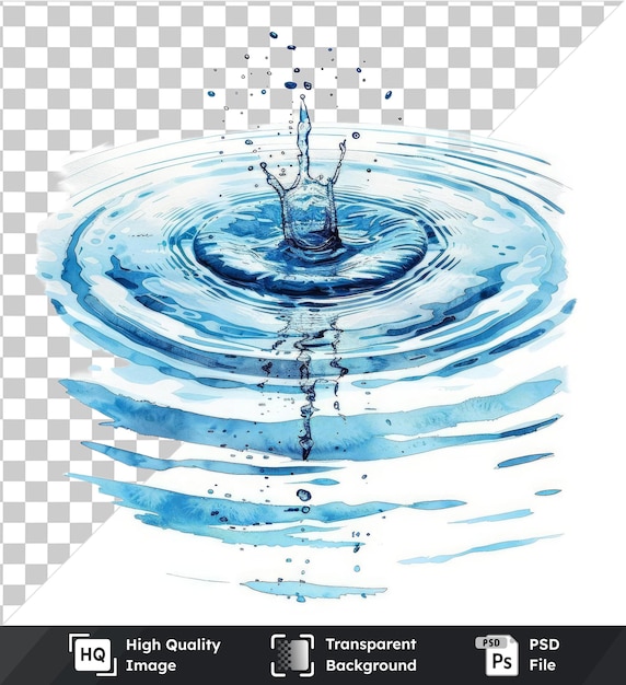 transparent psd picture abstract water ripples vector symbol serene blue water ripples on a isolated background