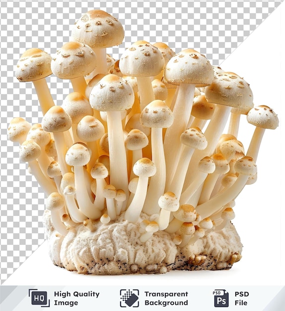 transparent psd picture assorted enoki mushrooms on transparent background