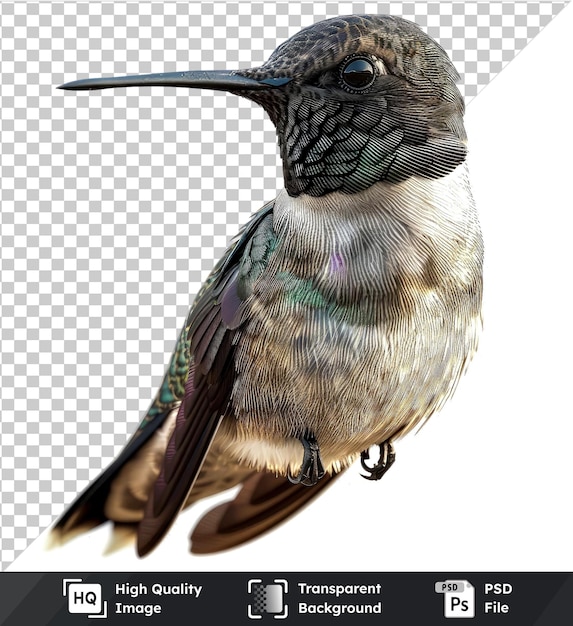 PSD transparent psd picture blackchinned hummingbird isolated on transparent background