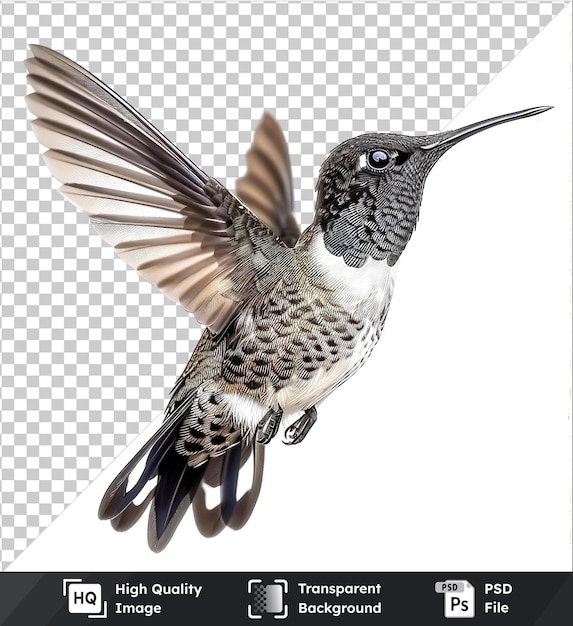 PSD transparent psd picture blackchinned hummingbird isolated on transparent background