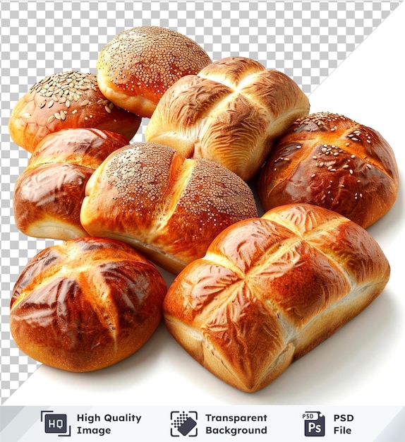 transparent psd picture collection set of bread loaves png and psd images