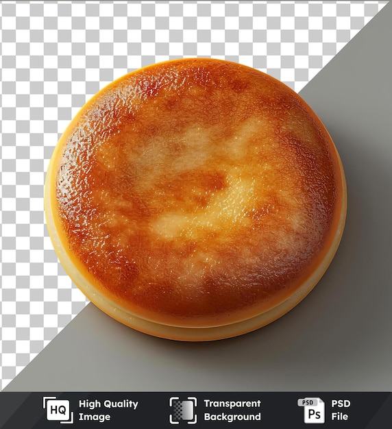 transparent psd picture dorayaki cake on a transparent background with a dark shadow in the background