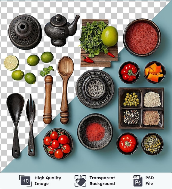 Transparent PSD picture Gourmet Mexican cooking set