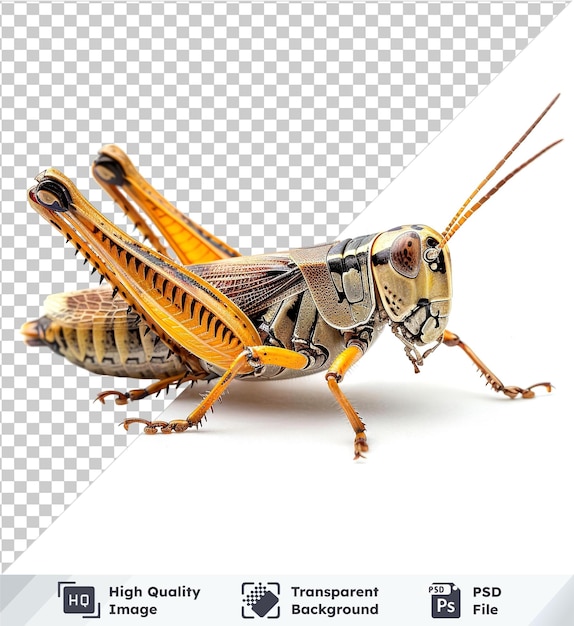 transparent psd picture grasshopper insects isolated on transparent background