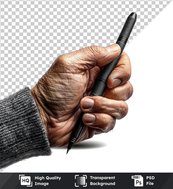 transparent psd picture hands with pen and stylus isolated on transparent background