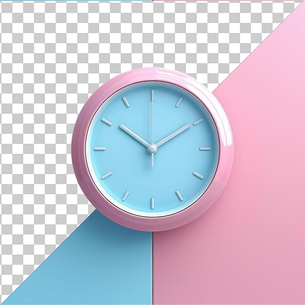 transparent psd picture kitchen timer clock on a blue wall