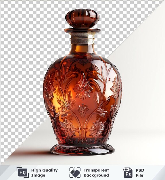 transparent psd picture masjar bottle on transparent background against white wall