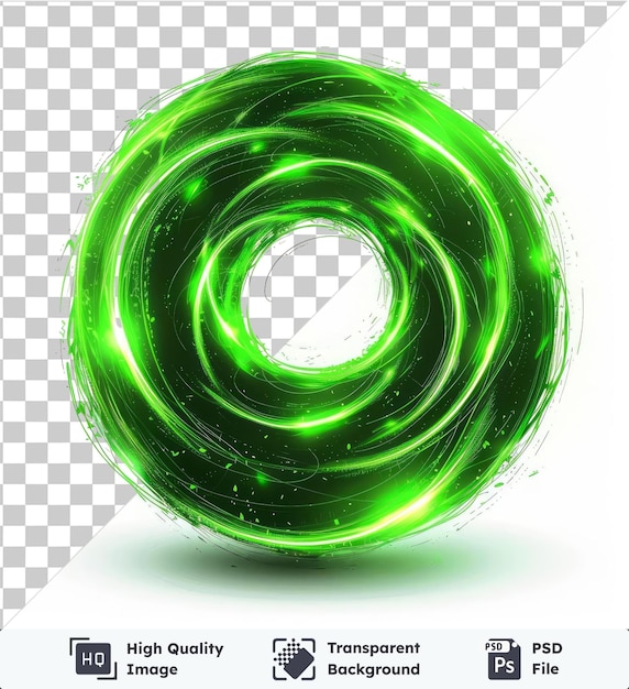 transparent psd picture neon light scribbles vector symbol laser lime green on a isolated background