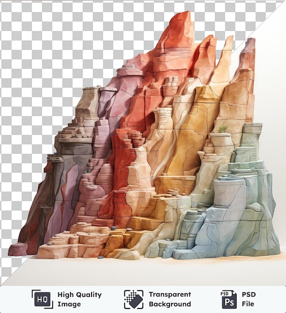 Transparent PSD picture realistic photographic Geologist_s geological formations