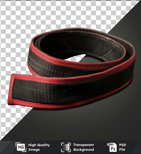 Transparent PSD picture realistic photographic Karate instructor_s black belt