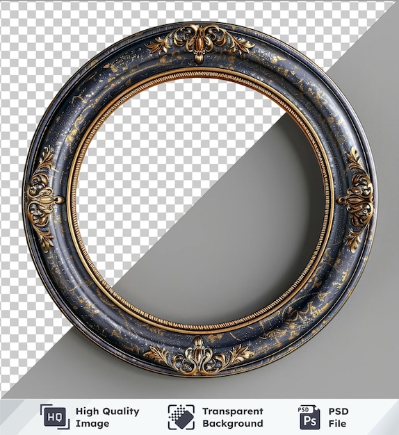 transparent psd picture round vintage picture frame png clipart