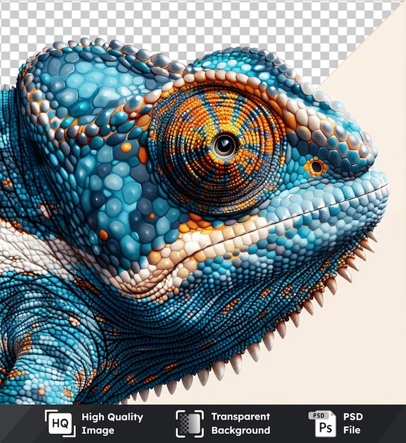 PSD transparent psd picture vector chameleon on transparent background