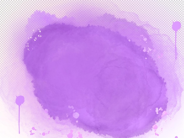 Transparent Purple Watercolor Splash with Vibrant and Expressive Brush Strokes