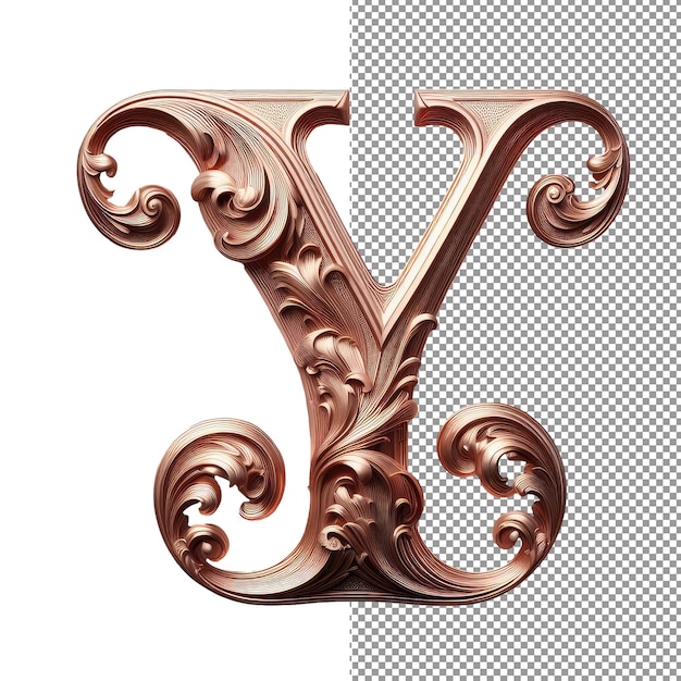 Transparent Showcase of a 3D Letter