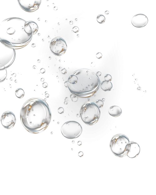 Transparent soap bubbles f on transparent background