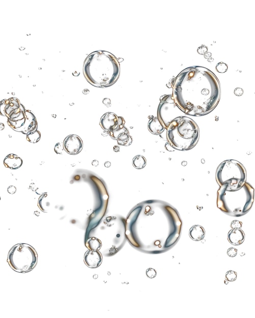 Transparent soap bubbles f on transparent background