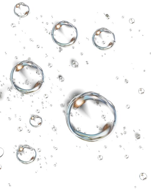 PSD transparent soap bubbles f on transparent background