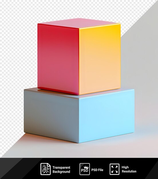 transparent turnip png clipart of a box with a red and pink box and a yellow box placed against a white wall with a dark shadow in the foreground png psd